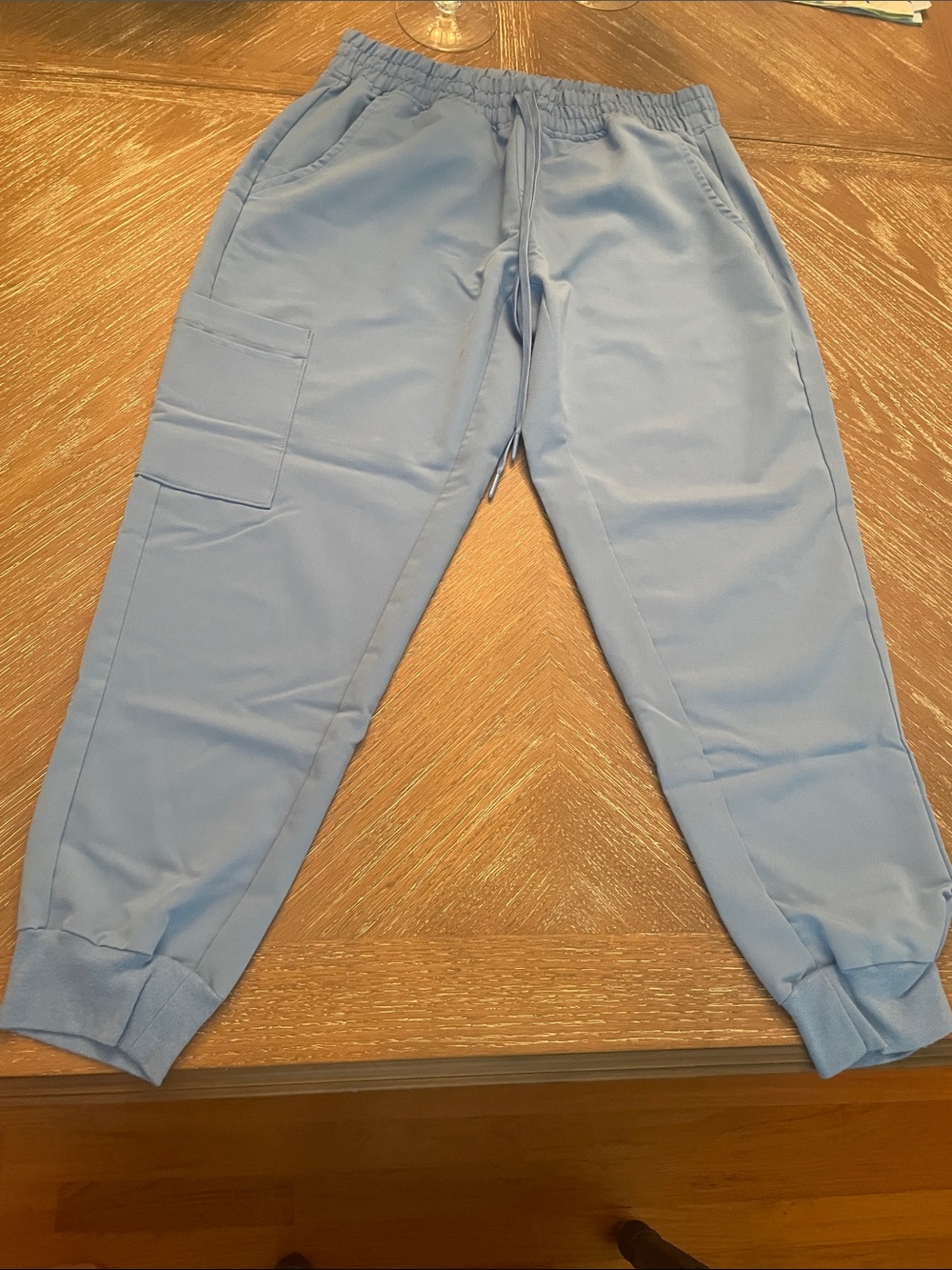 Carolina Blue Scrub Jogger Pants - Casual Elastic Waist